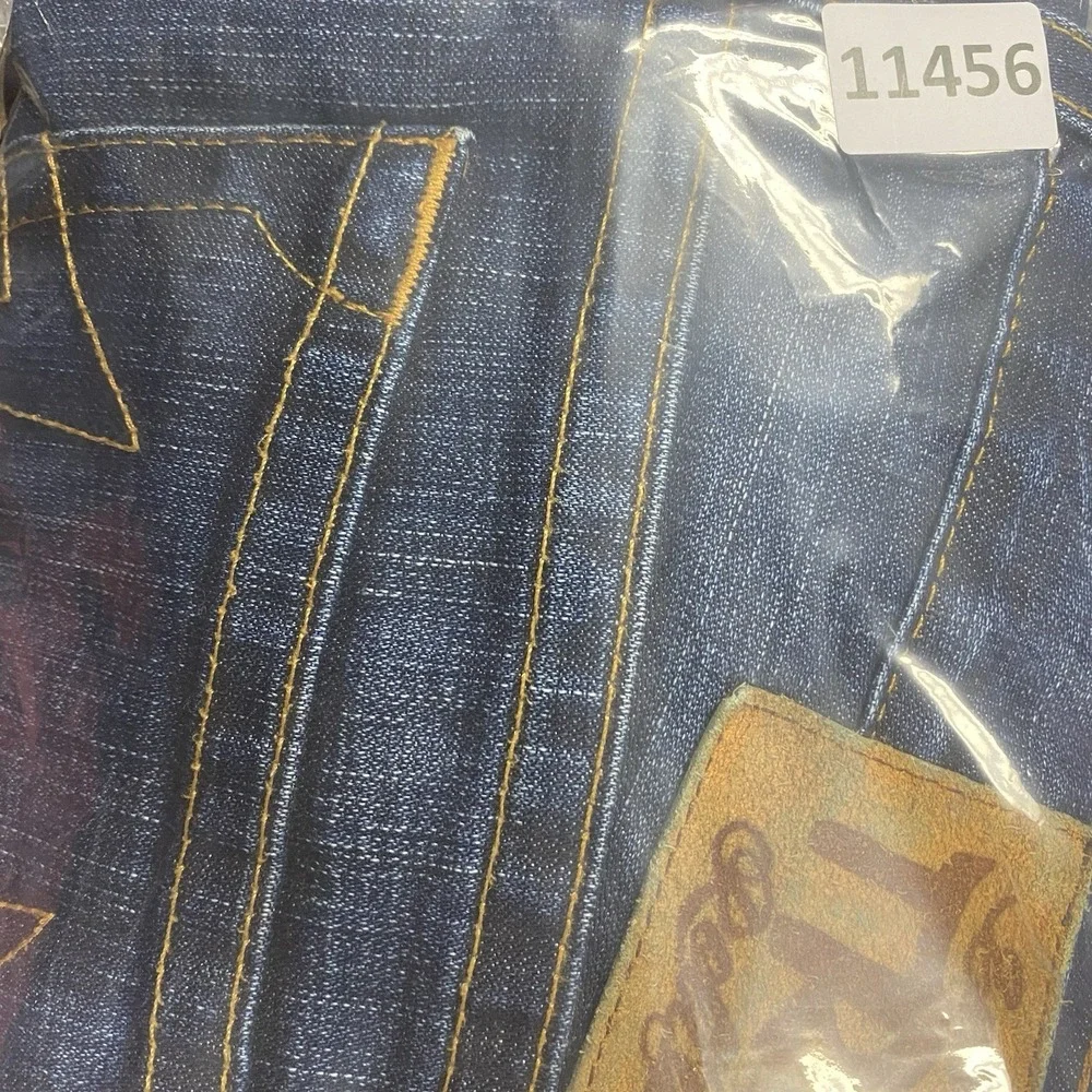 True Religion Jeans Mens 34 Blue Geno Torque Twisted Slim Saratoga Wash USA